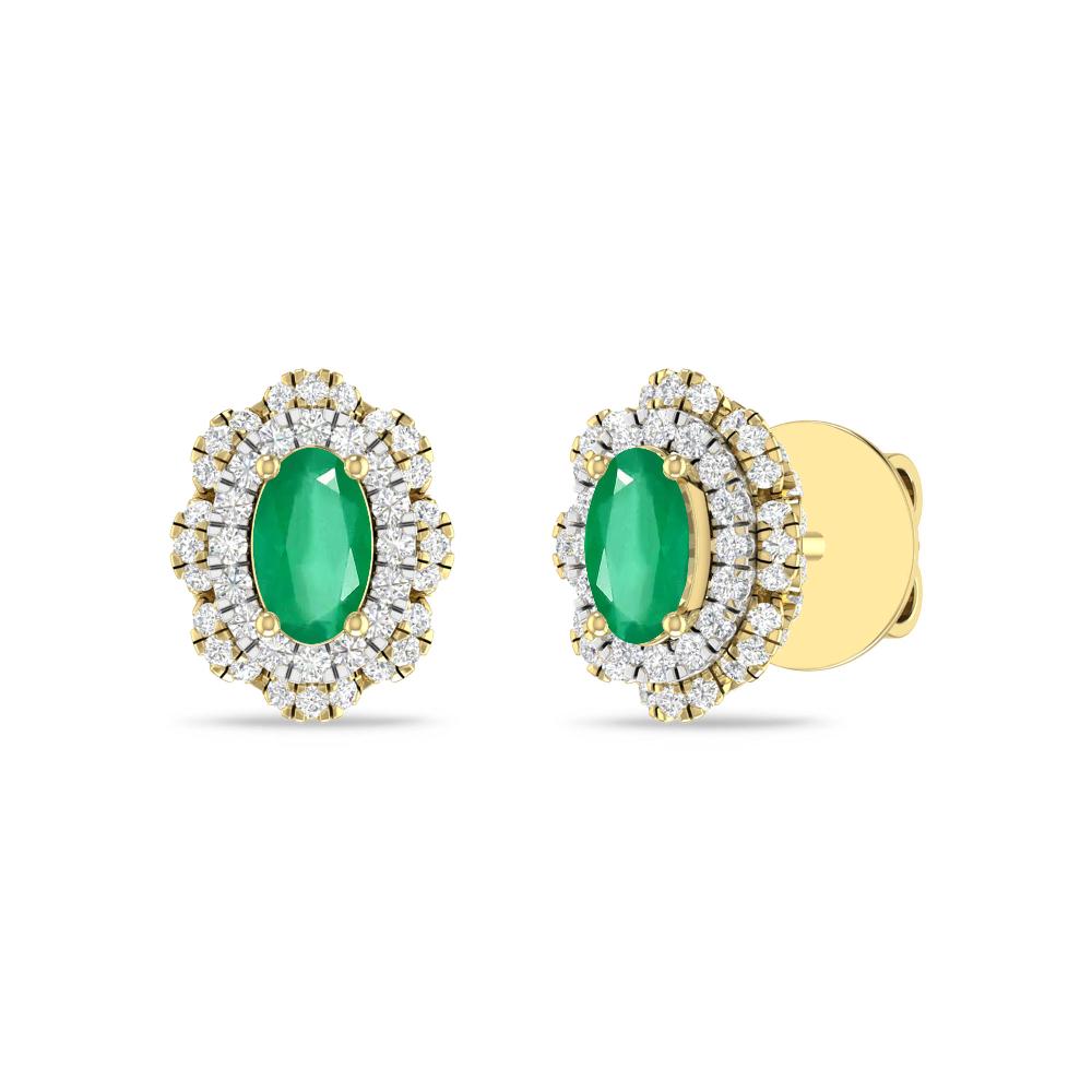 Yellow Gold/White - Emerald