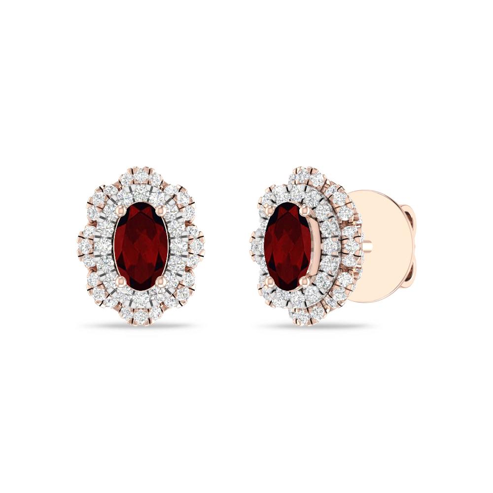 Rose Gold/White - Garnet
