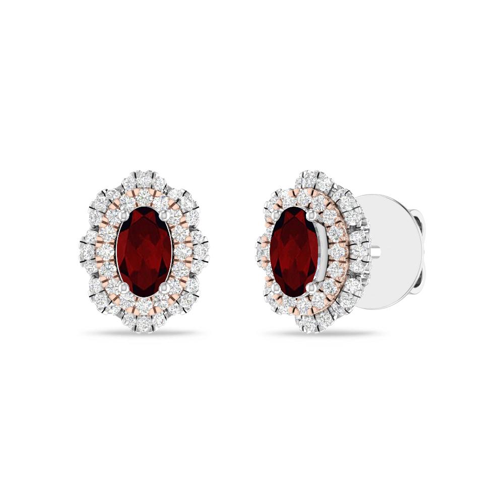 White Gold/Rose - Garnet
