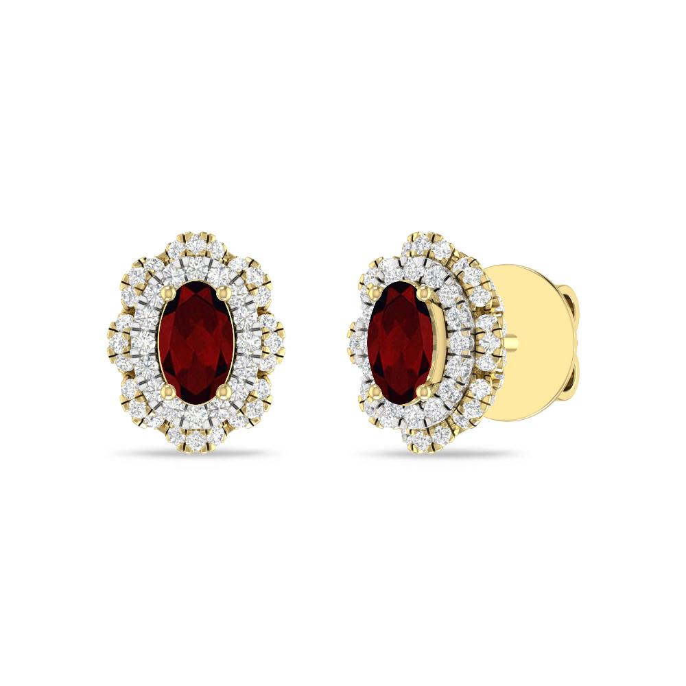 Yellow Gold/White - Garnet