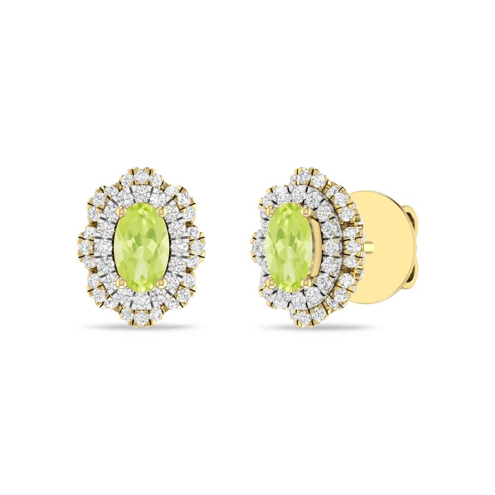 Yellow Gold/White - Peridot