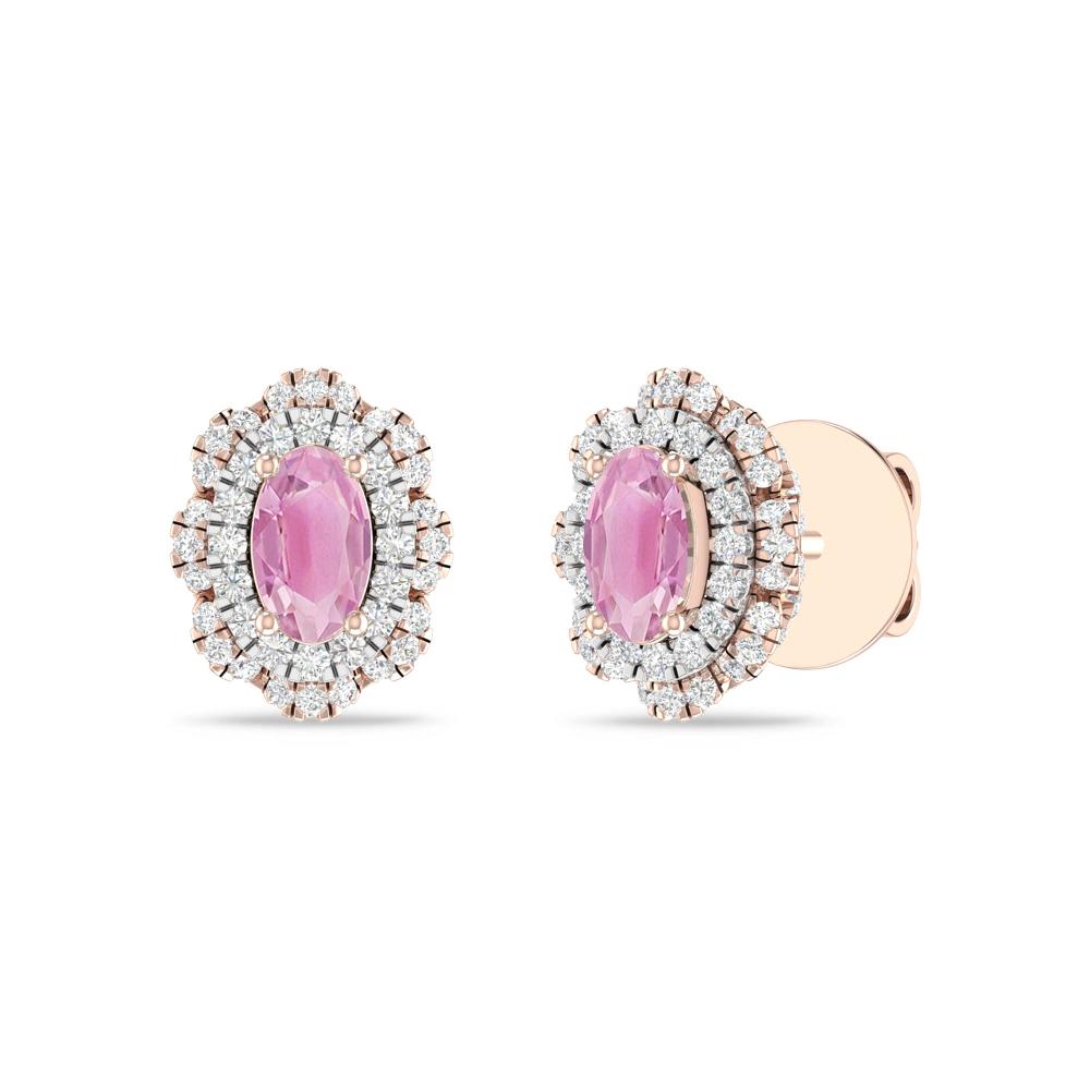 Rose Gold/White - Pink Tourmaline