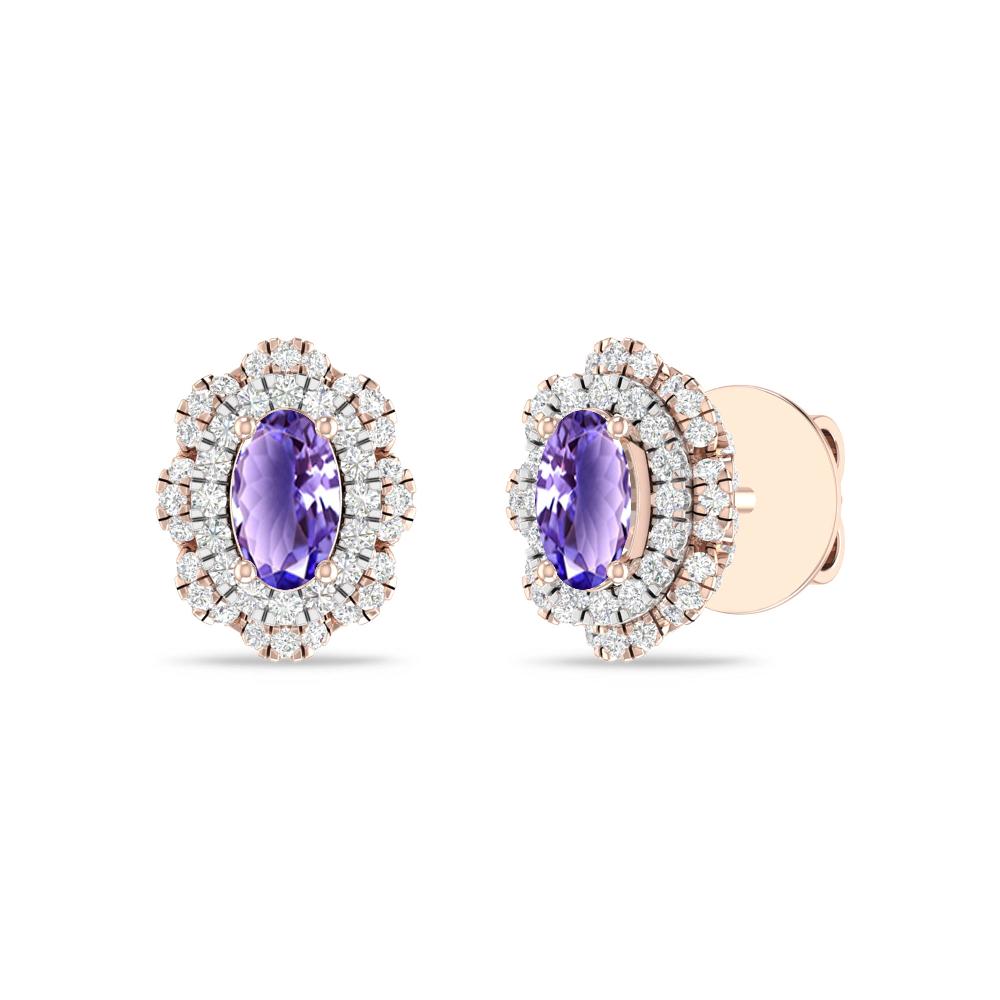 Rose Gold/White - Tanzanite