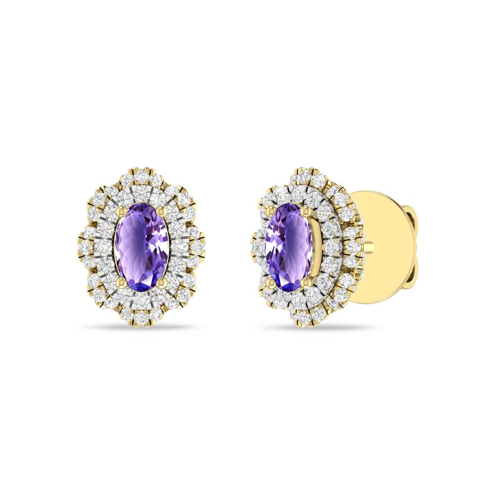 Yellow Gold/White - Tanzanite