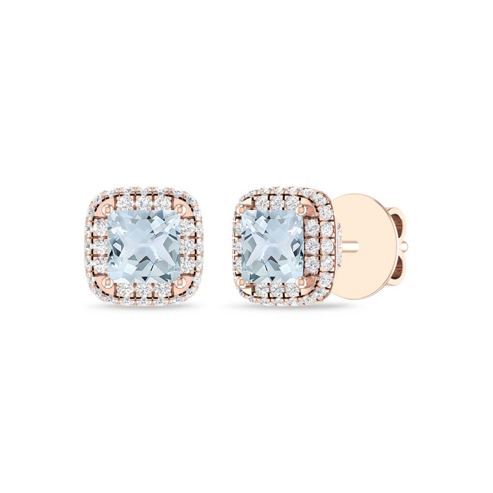Rose Gold - Aquamarine