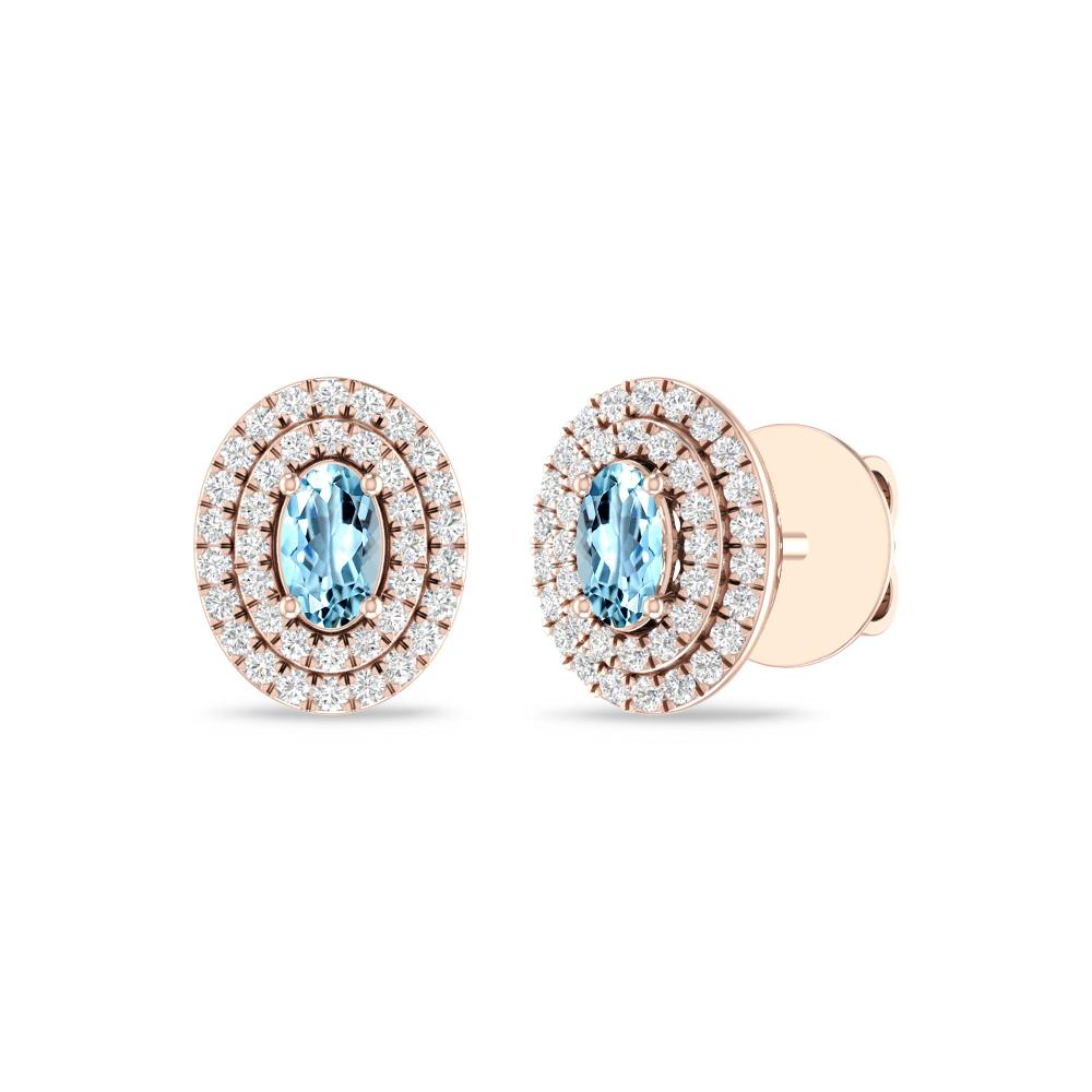 Rose Gold - Aquamarine