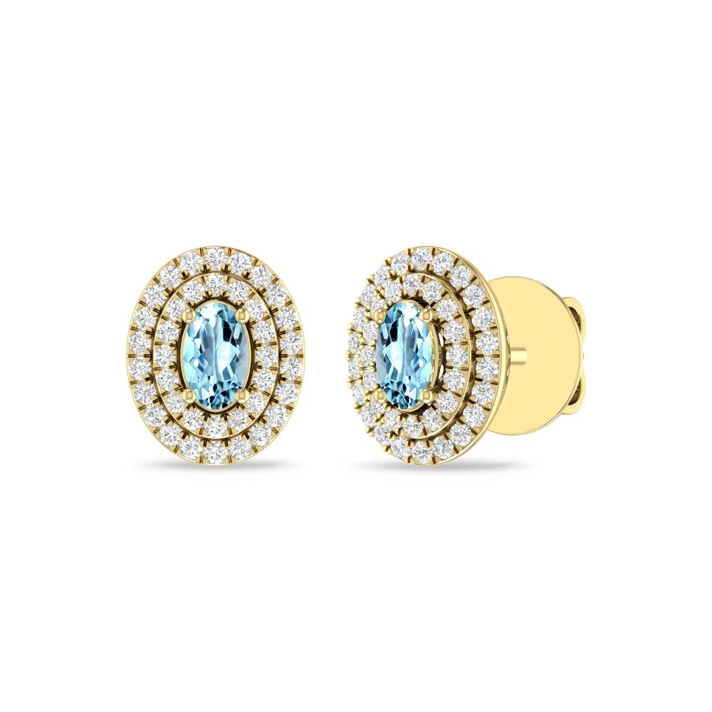 Yellow Gold - Aquamarine