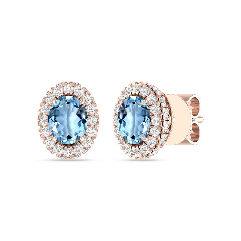 Rose Gold - Aquamarine