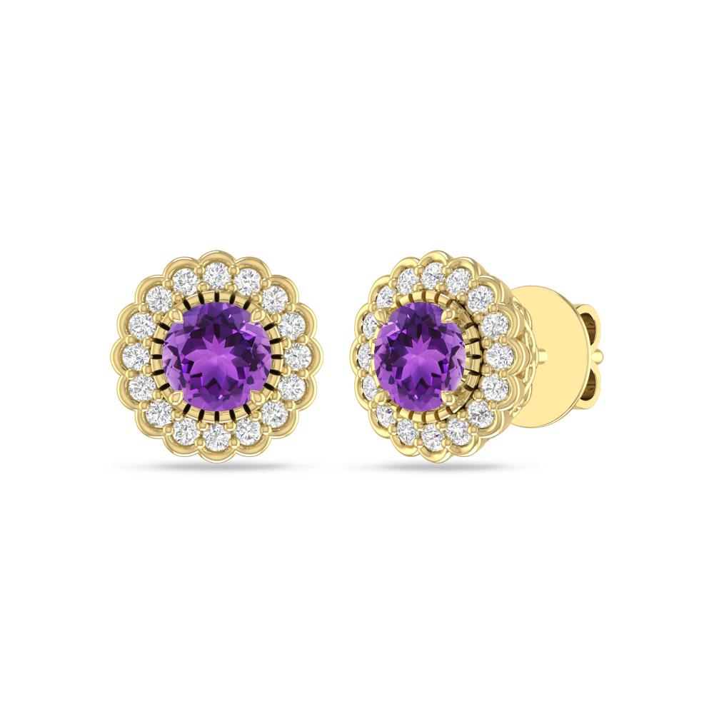 Yellow Gold - Amethyst