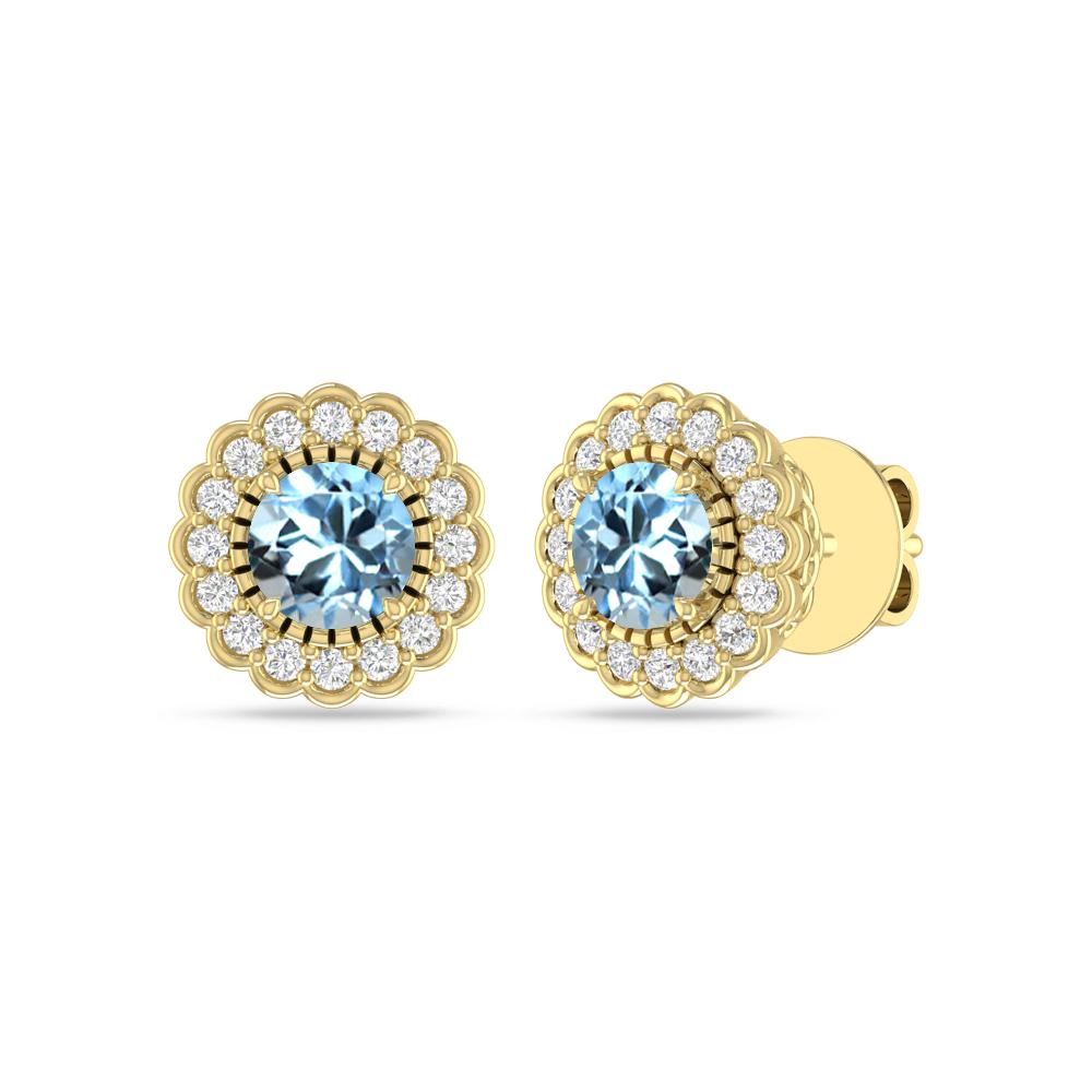 Yellow Gold - Aquamarine