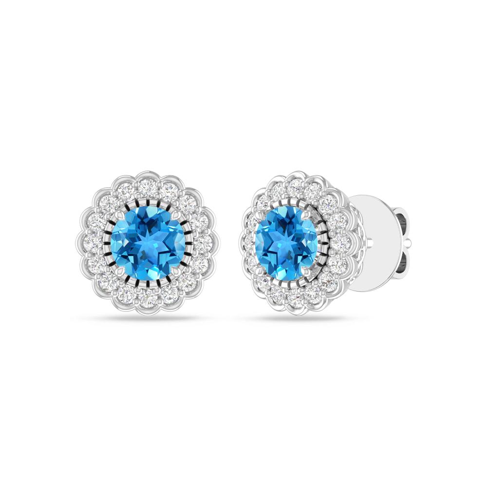 White Gold - Blue Topaz