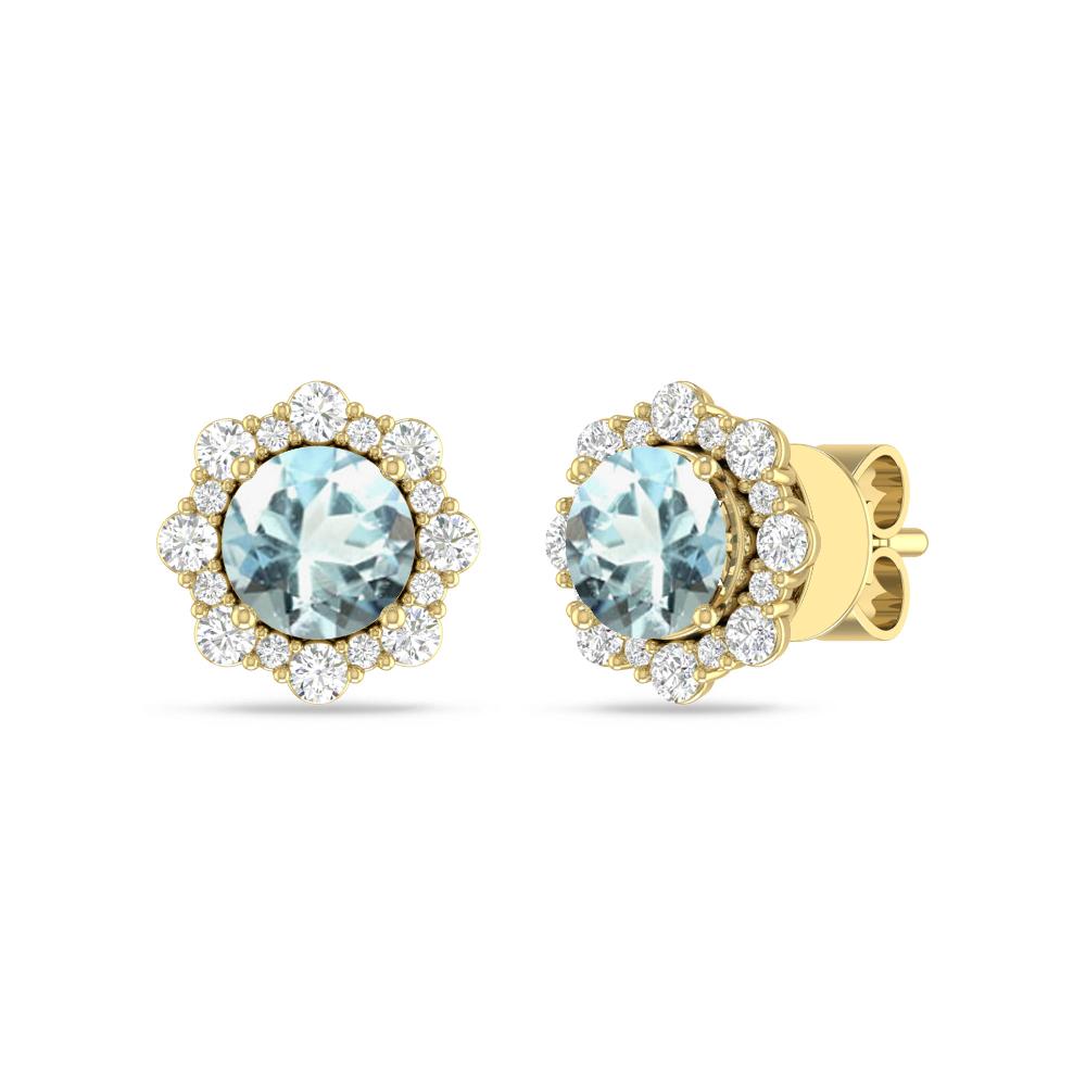 Yellow Gold - Aquamarine