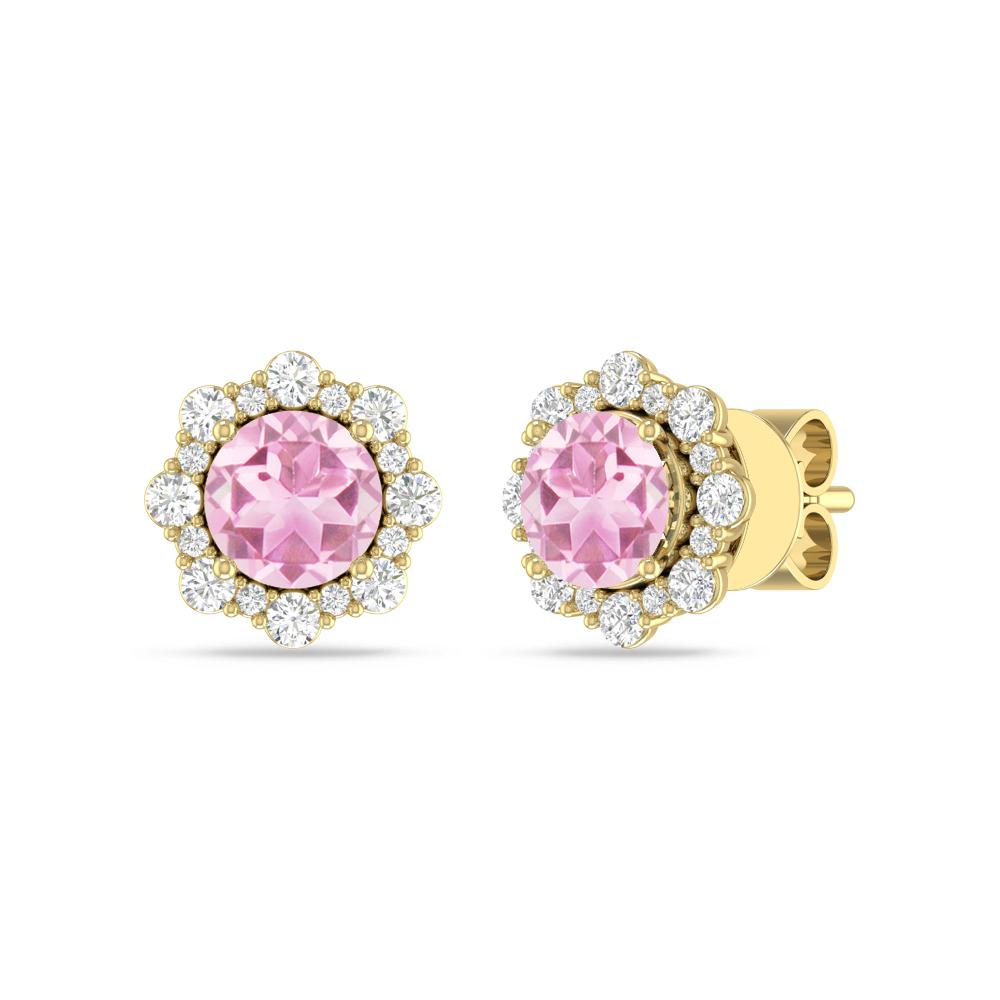Yellow Gold - Pink Tourmaline