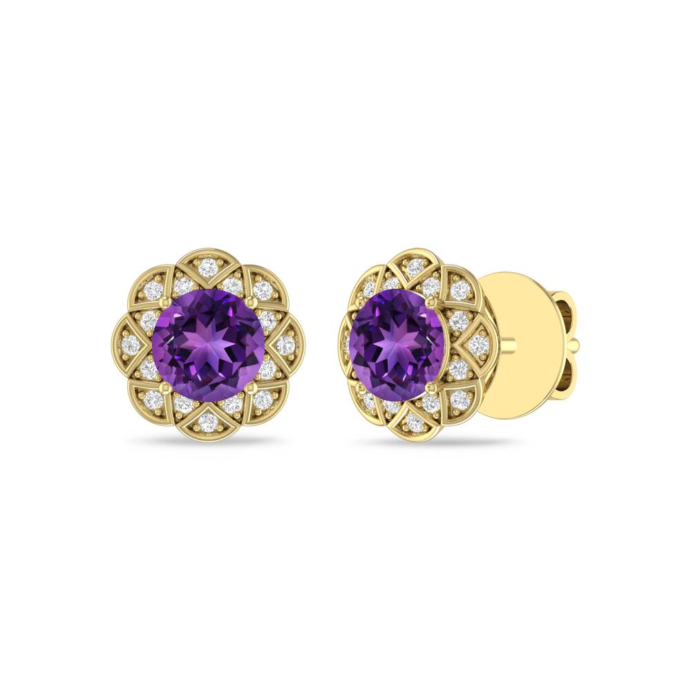 Yellow Gold - Amethyst