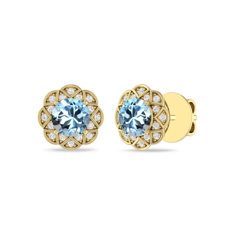 Yellow Gold - Aquamarine