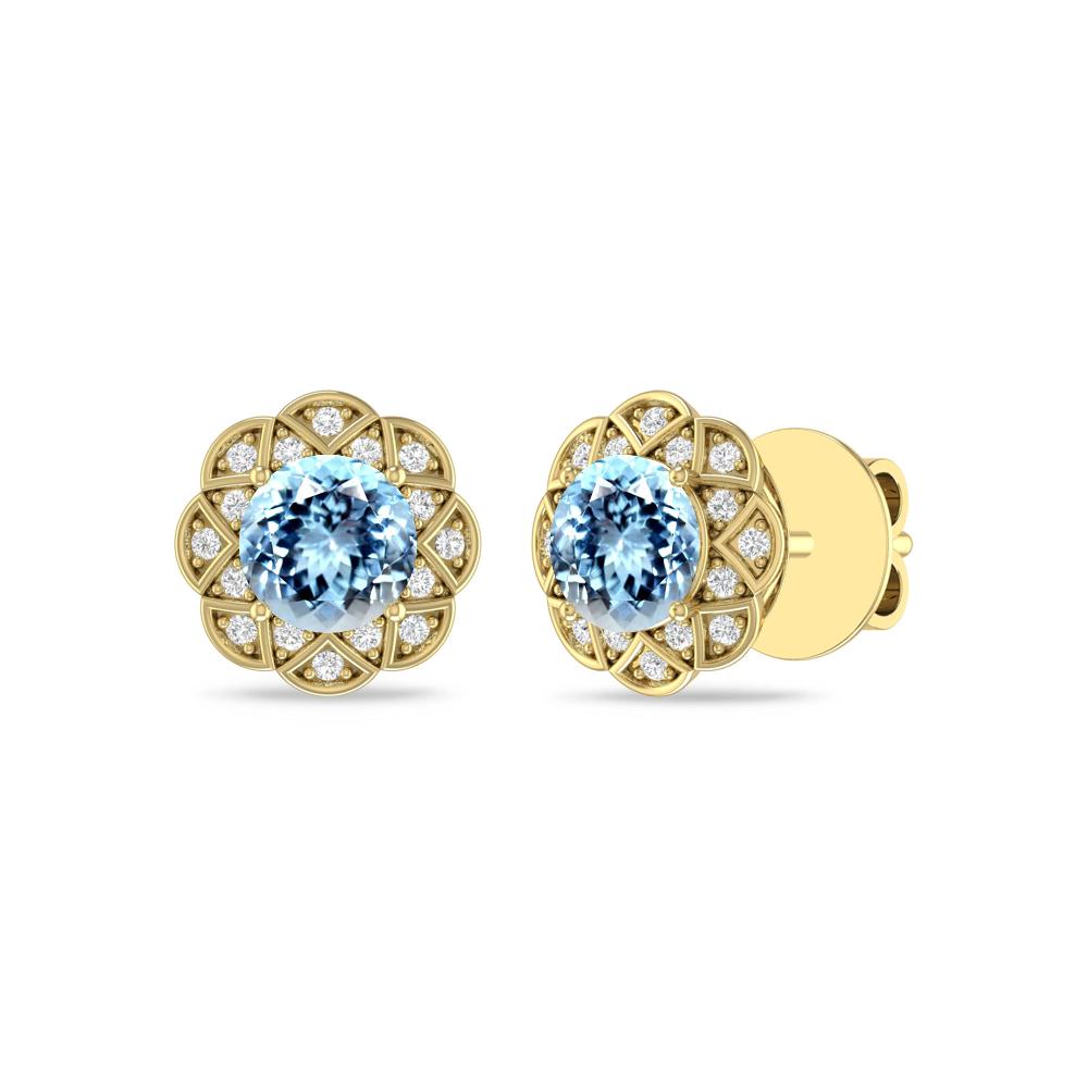 Yellow Gold - Aquamarine