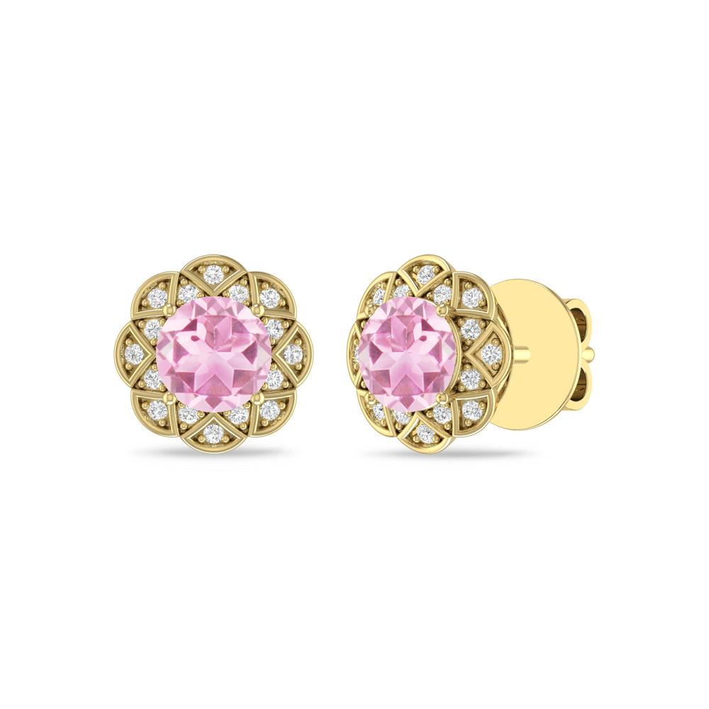 Yellow Gold - Pink Tourmaline