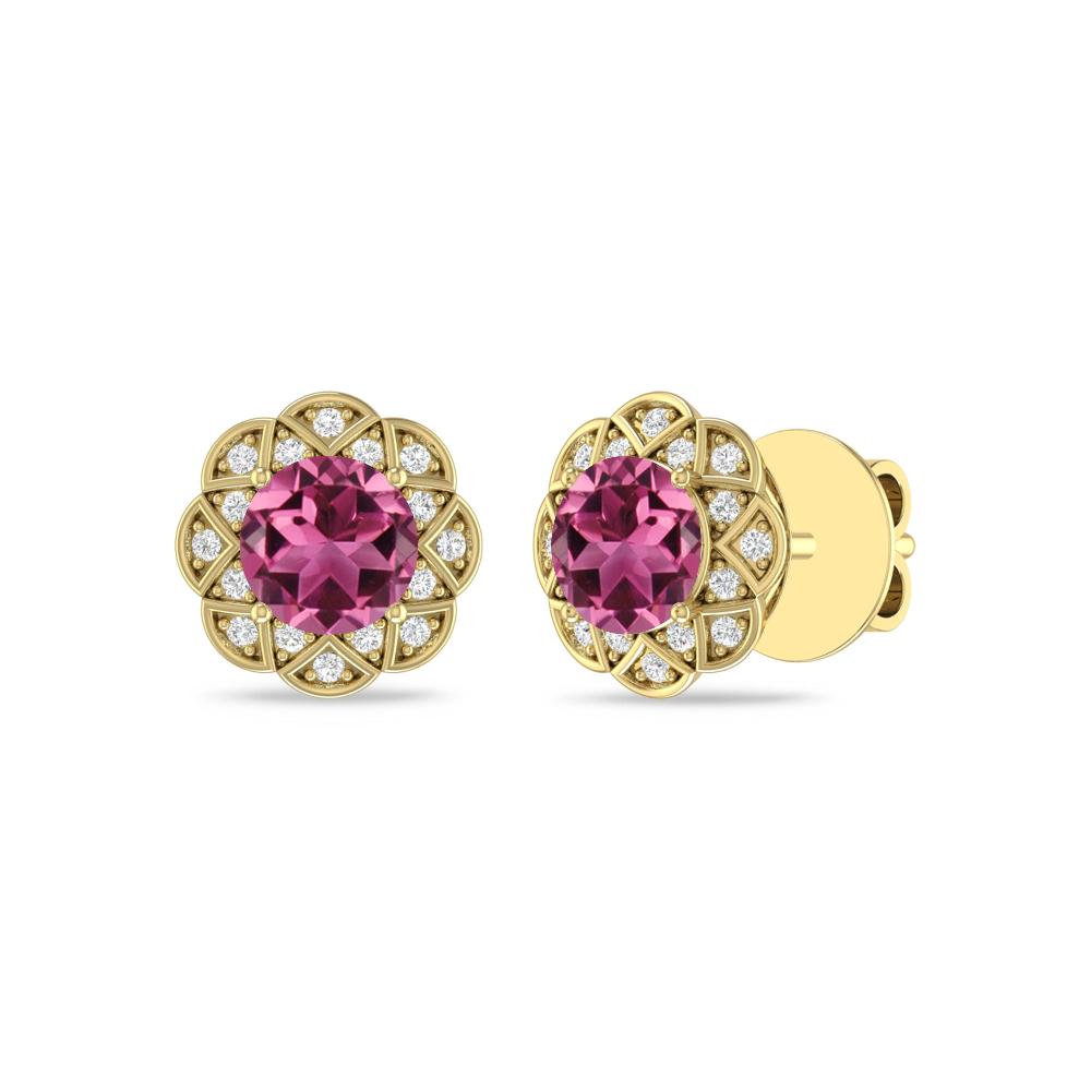 Yellow Gold - Pink Tourmaline