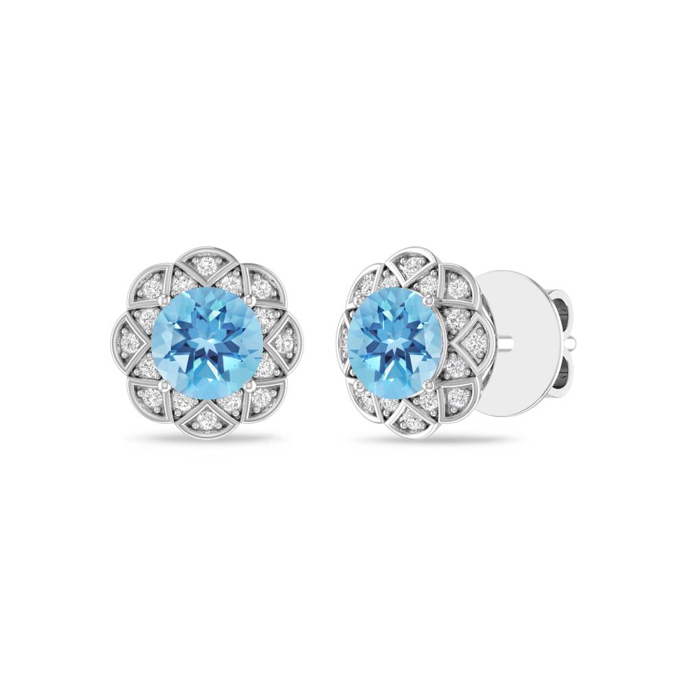 White Gold - Blue Topaz