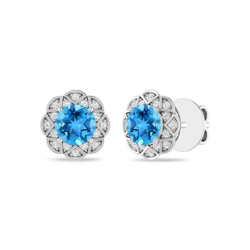 White Gold - Blue Topaz