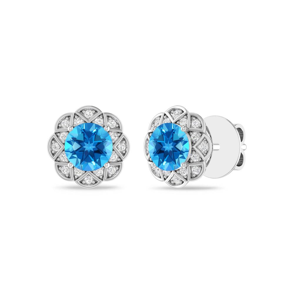 White Gold - Blue Topaz