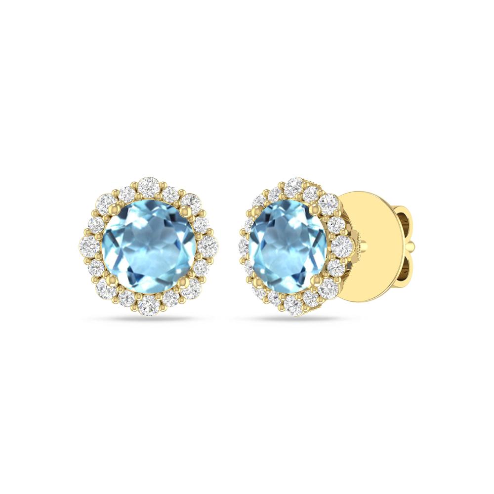Yellow Gold - Aquamarine