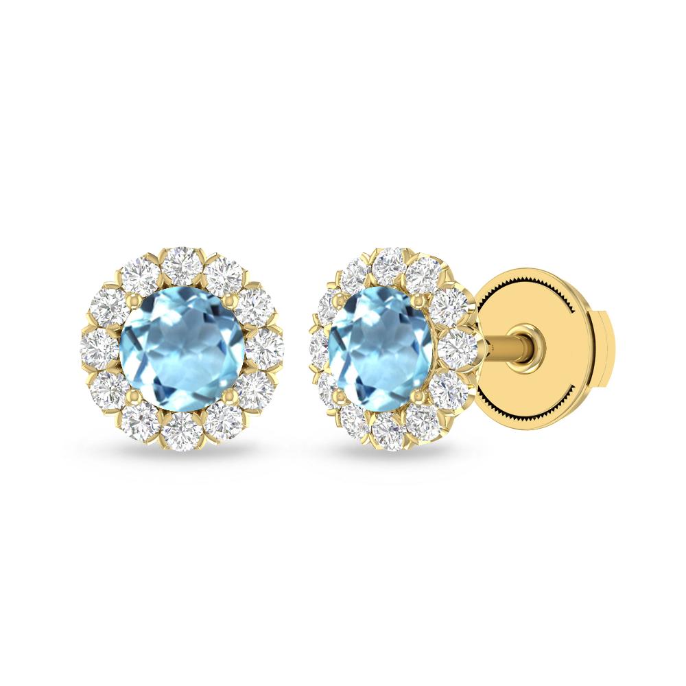 Yellow Gold - Aquamarine
