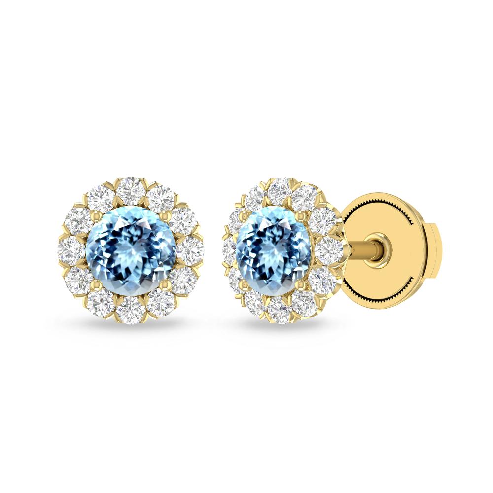Yellow Gold - Aquamarine
