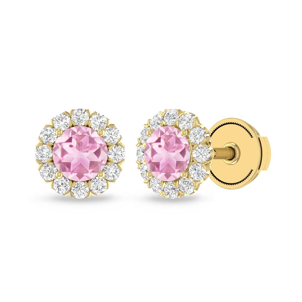 Yellow Gold - Pink Tourmaline