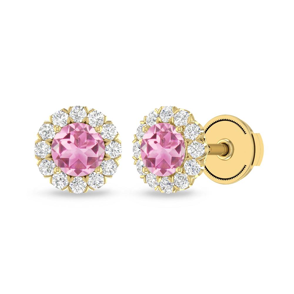 Yellow Gold - Pink Tourmaline