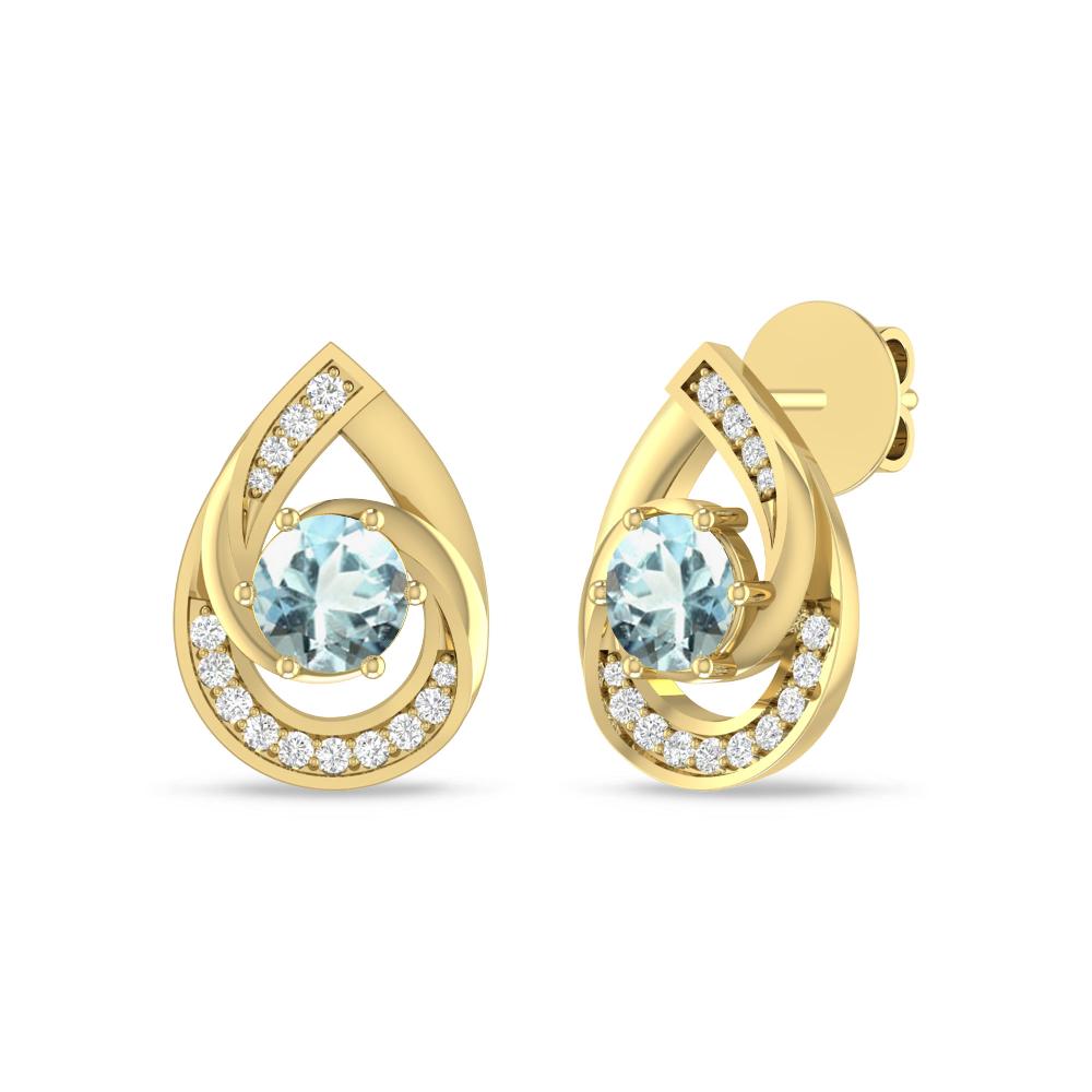 Yellow Gold - Aquamarine