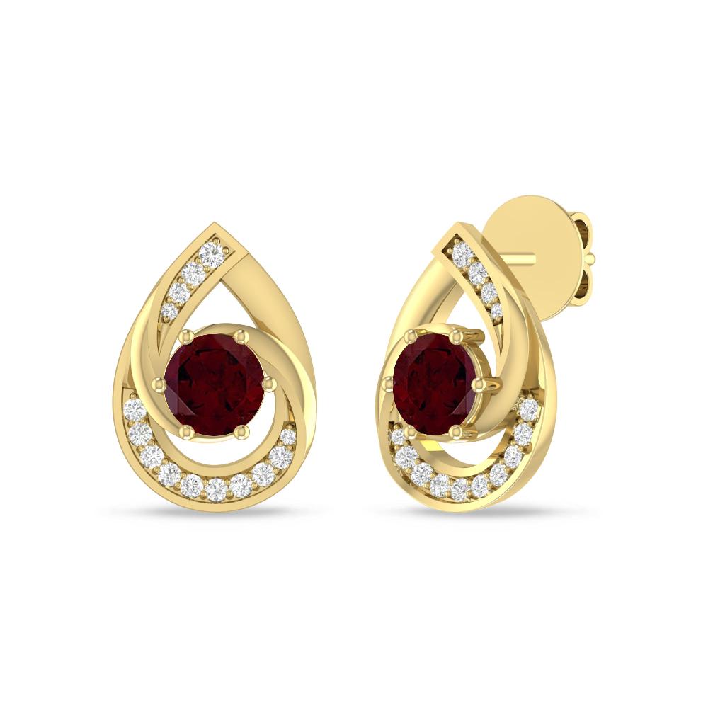 Yellow Gold - Garnet