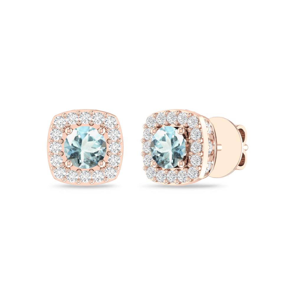 Rose Gold - Aquamarine