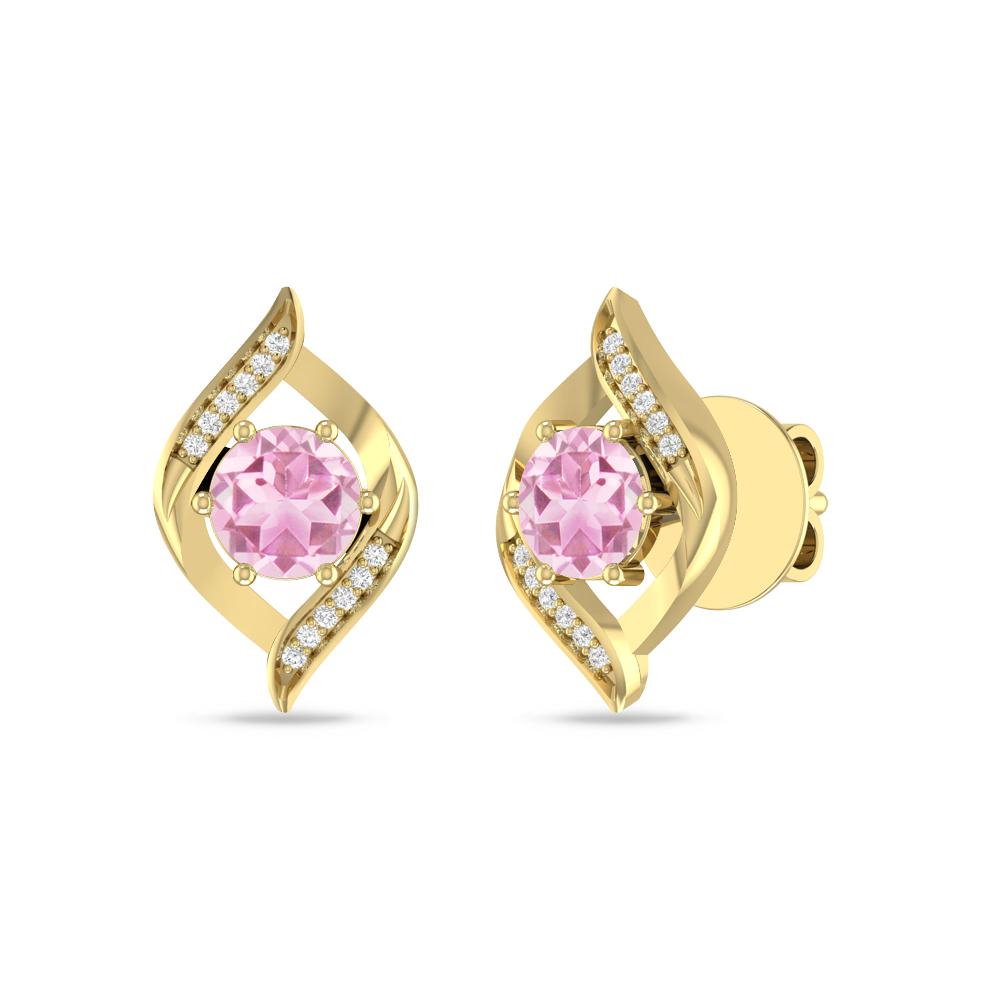 Yellow Gold - Pink Tourmaline