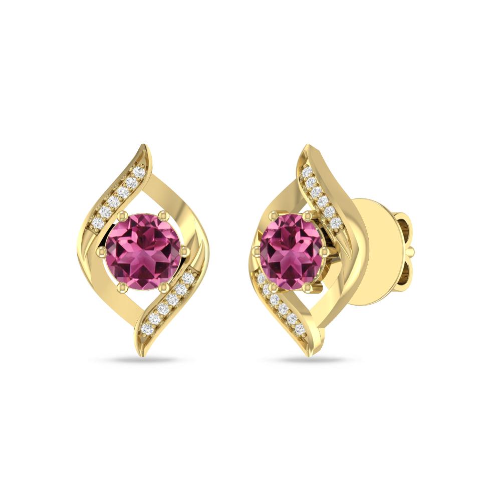 Yellow Gold - Pink Tourmaline