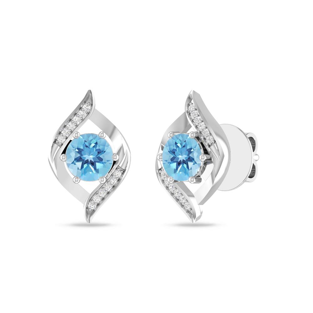 White Gold - Blue Topaz
