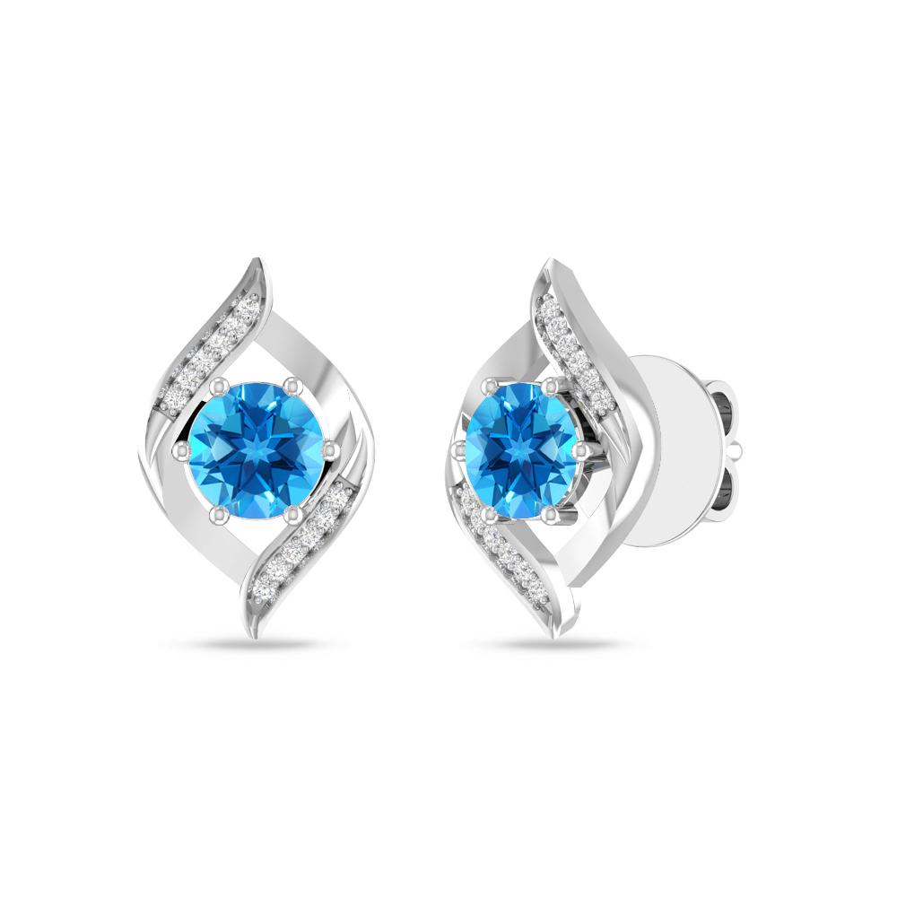 White Gold - Blue Topaz