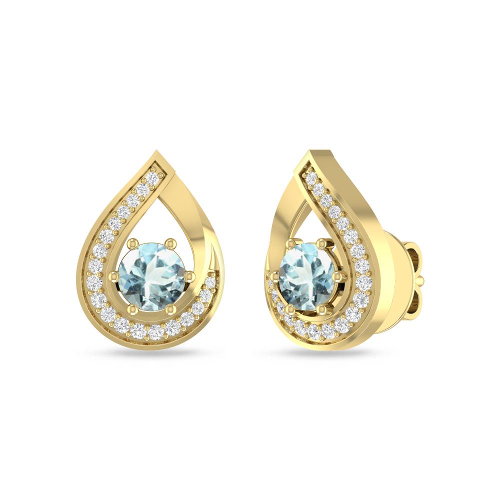 Yellow Gold - Aquamarine