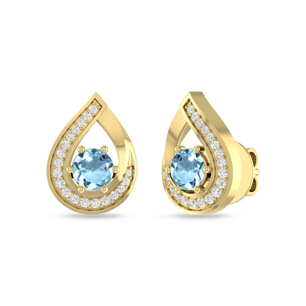 Yellow Gold - Aquamarine