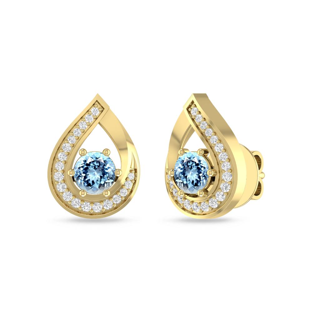 Yellow Gold - Aquamarine