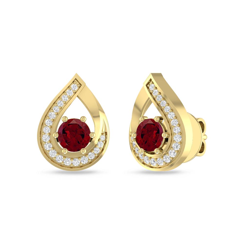 Yellow Gold - Garnet