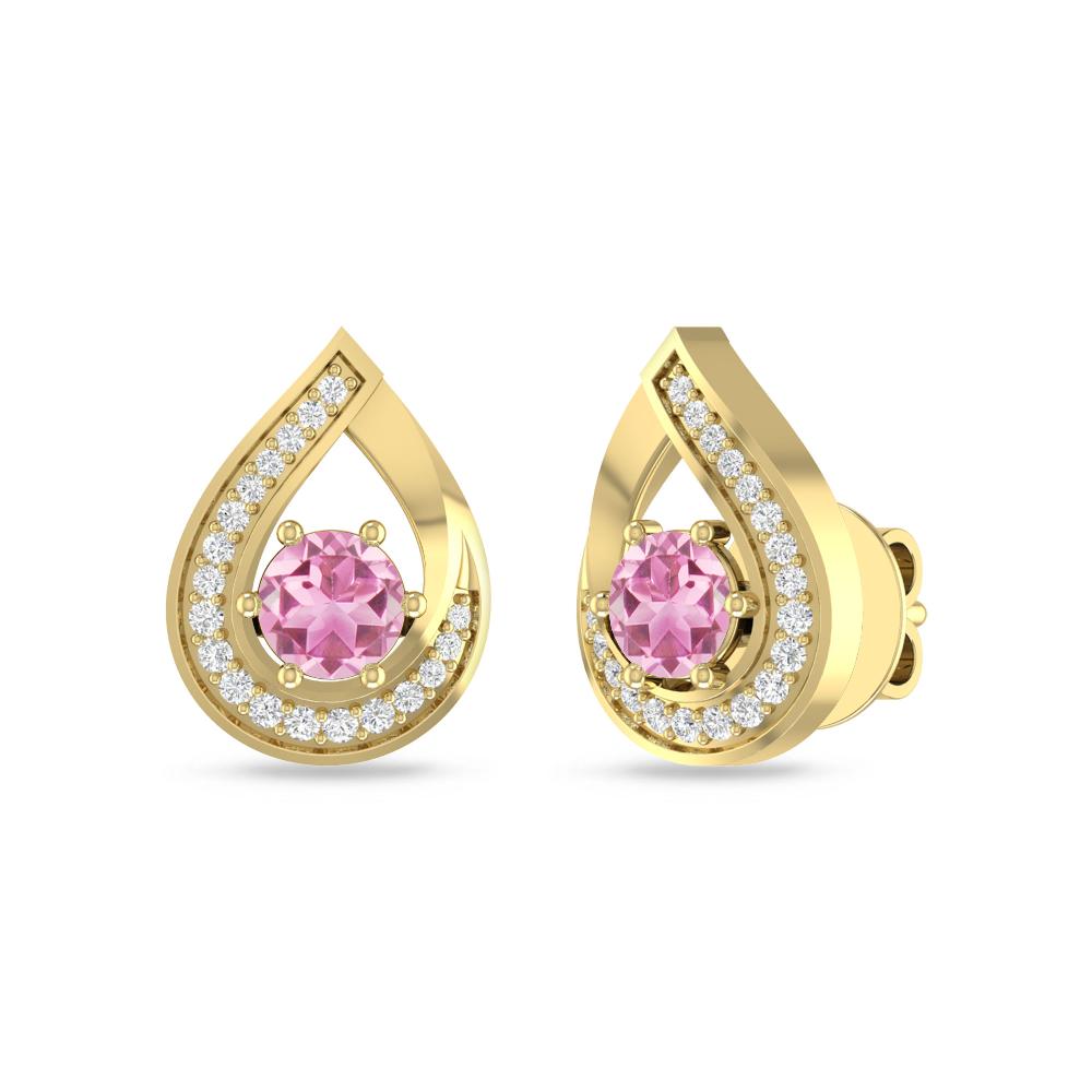 Yellow Gold - Pink Tourmaline