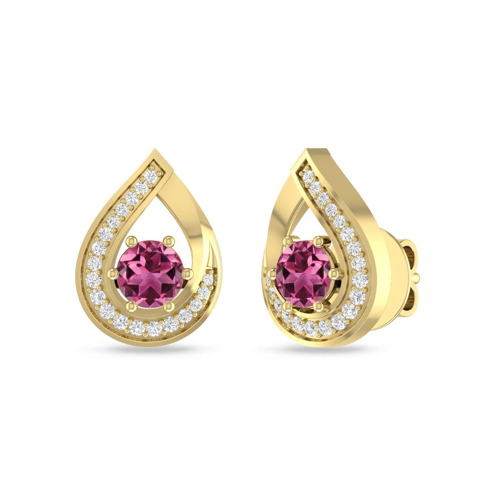 Yellow Gold - Pink Tourmaline