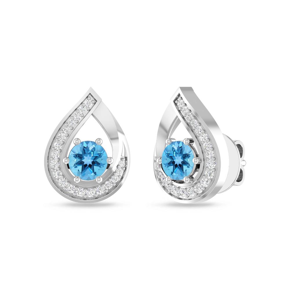 White Gold - Blue Topaz