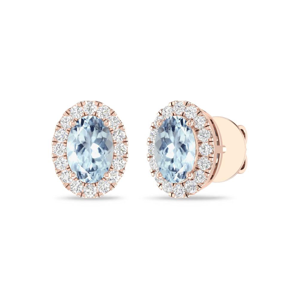 Rose Gold - Aquamarine