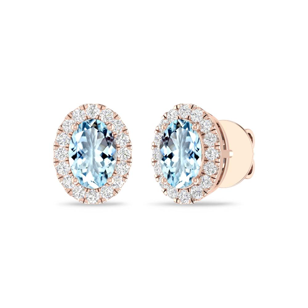 Rose Gold - Aquamarine