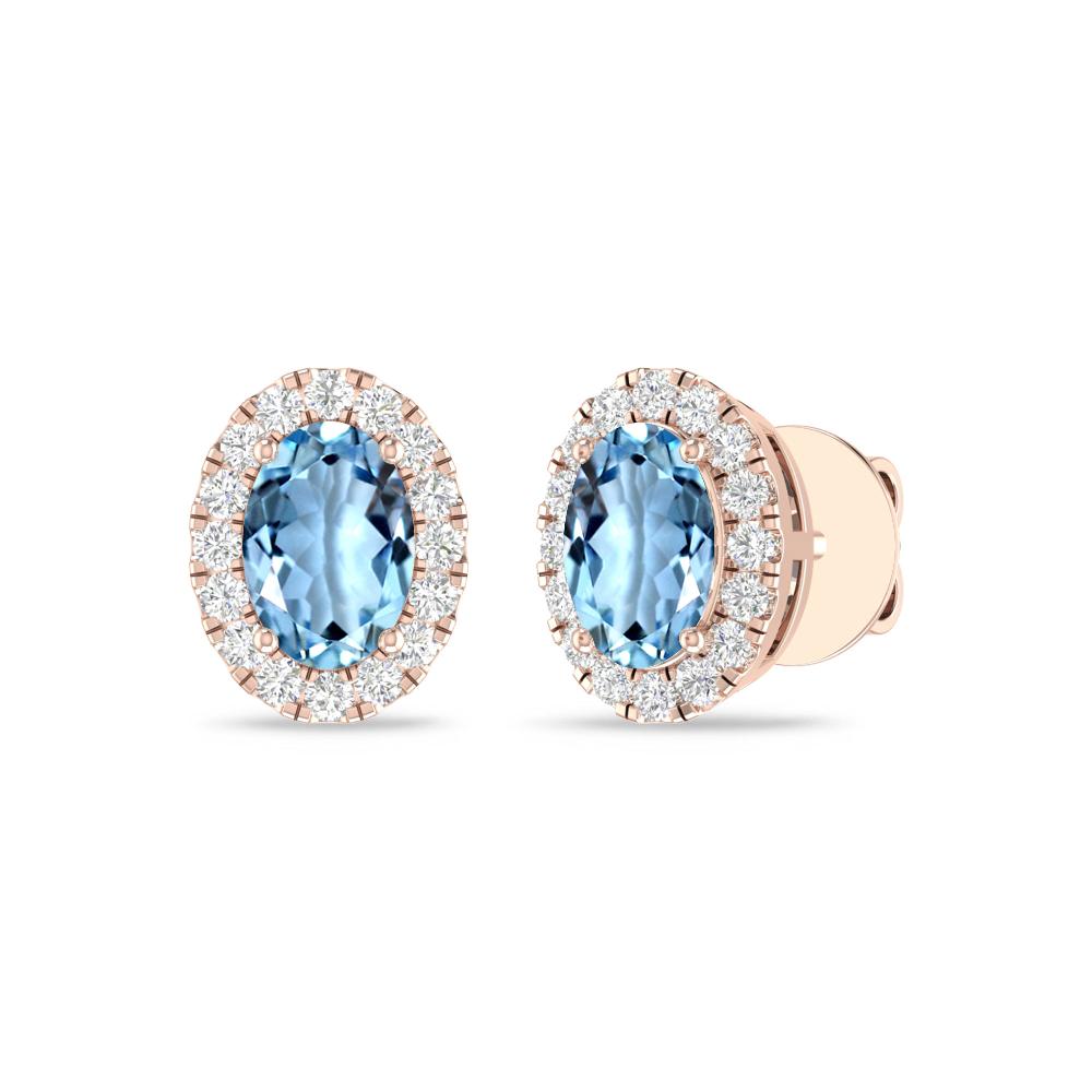 Rose Gold - Aquamarine