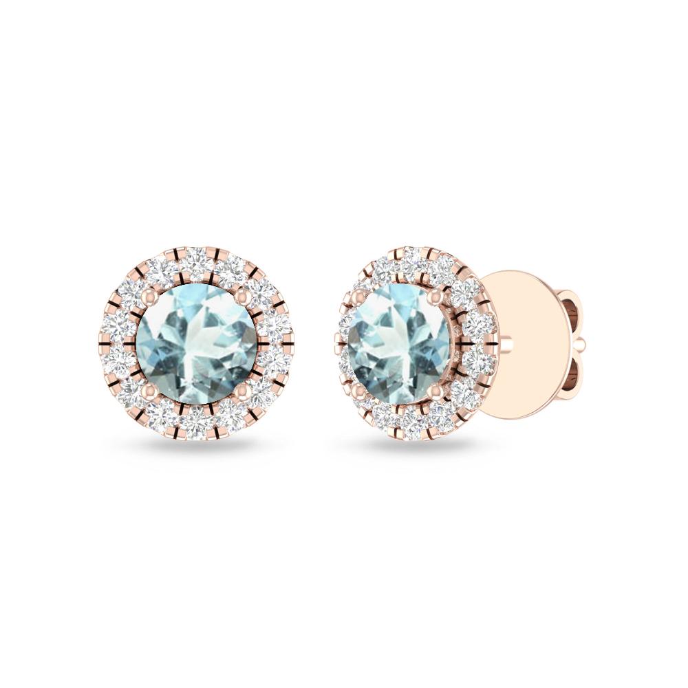Rose Gold - Aquamarine