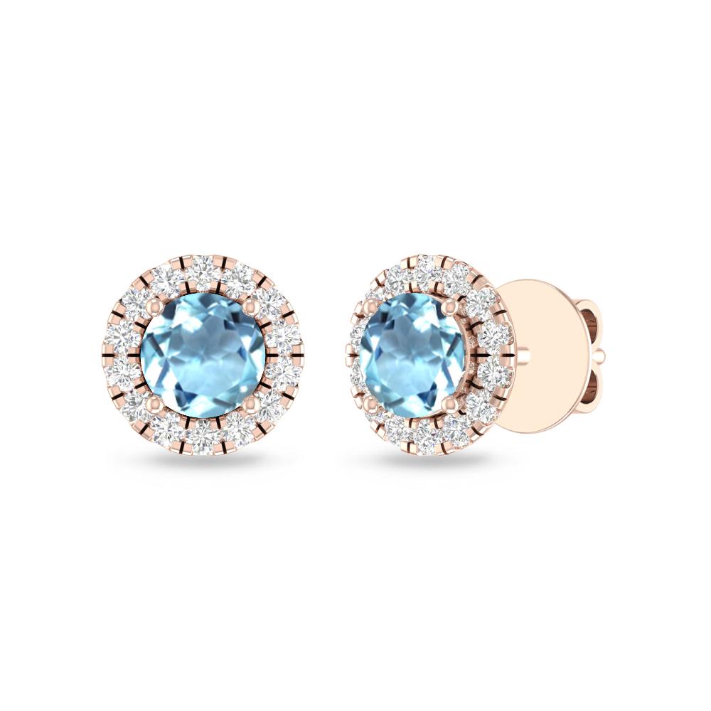 Rose Gold - Aquamarine