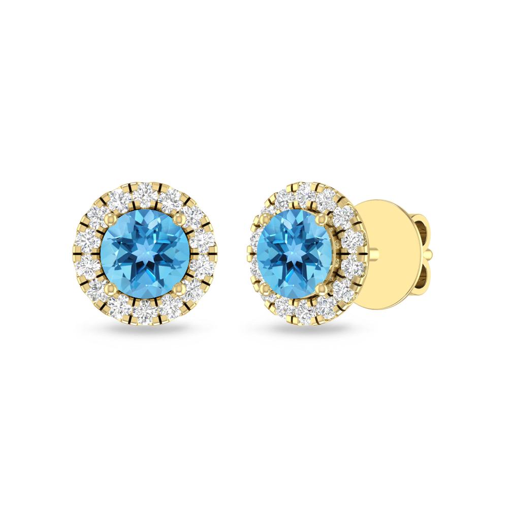 Yellow Gold - Blue Topaz